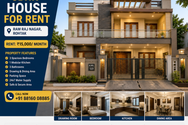 3BHK House (For Rent)