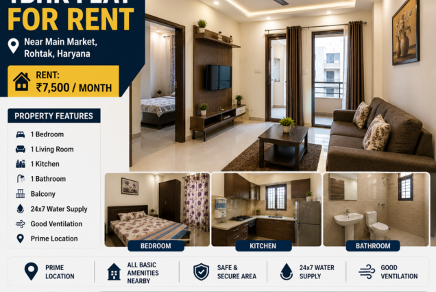 1BHK Flat (For Rent)